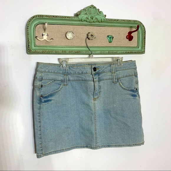 Route 66 denim light blue wash mini skirt plus size 16 women’s - Picture 1 of 4